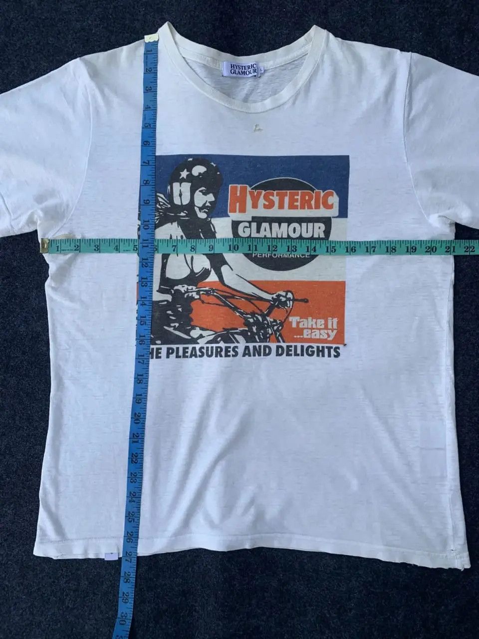 Hysteric Glamour Distressed hysteric glamour white tee. Size US L / EU 52-54 / 3 - 3 Thumbnail