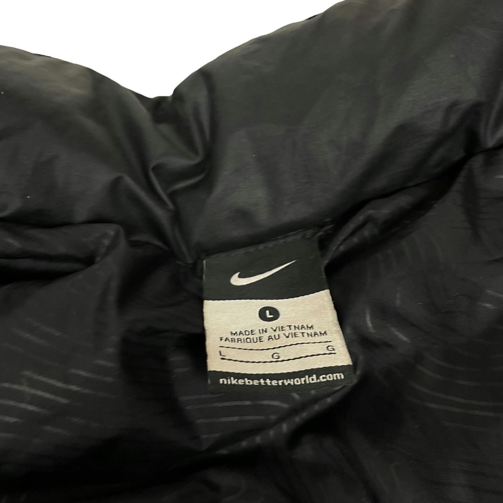 Nike × Vintage Nike Men's Black Polyester Long Sleeve Puffer Jacket Large Size US L / EU 52-54 / 3 - 12 Thumbnail
