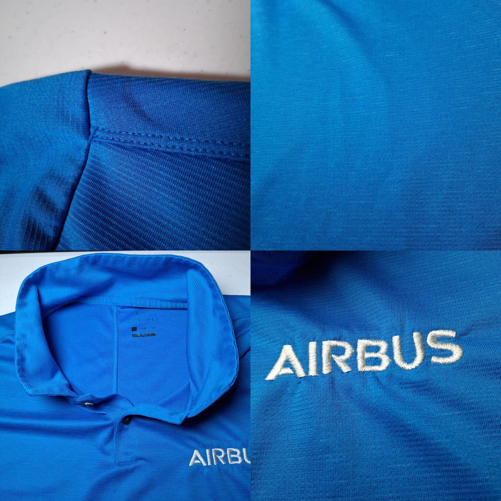 Nike Nike Dri Fit Polo Shirt XXL Blue Stretch Performance AIRBUS Military Aviation Mens Size US XXL / EU 58 / 5 - 9 Thumbnail