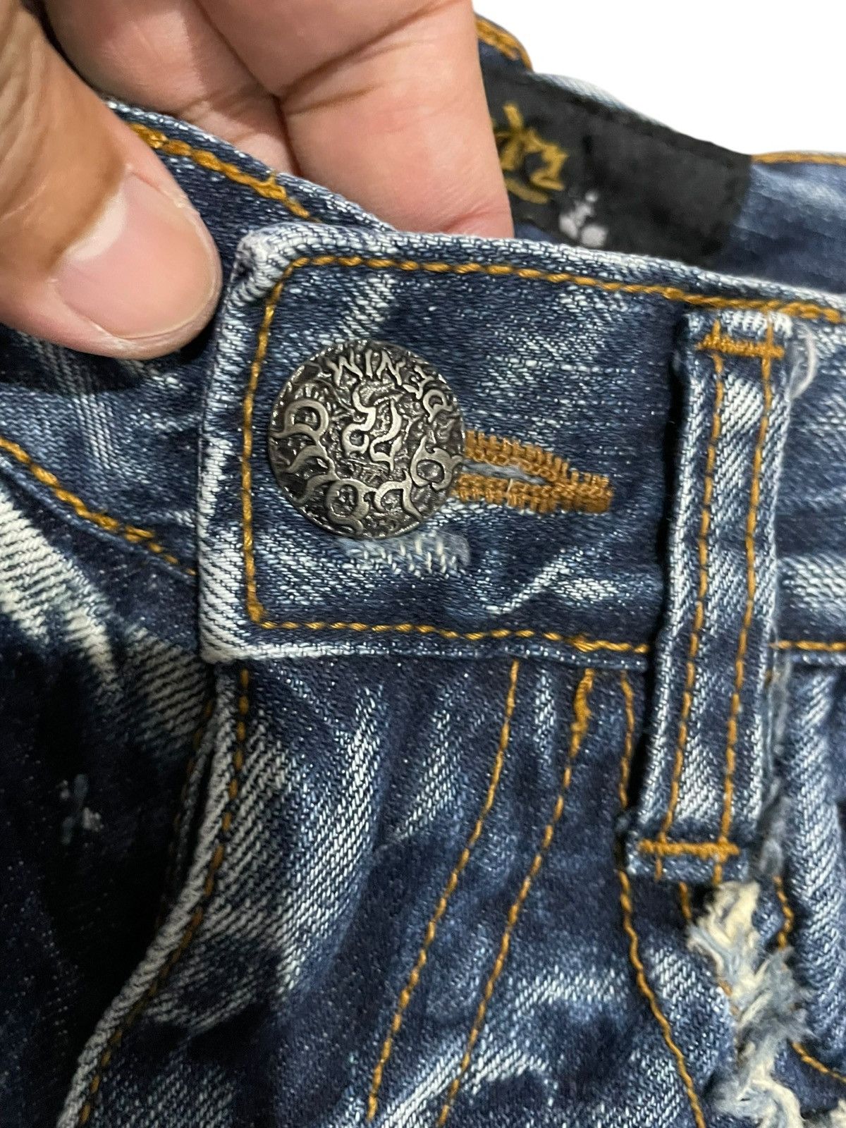 If Six Was Nine Stephead To Heaven Skull Cloud72 Jeans Size US 28 / EU 44 - 14 Thumbnail