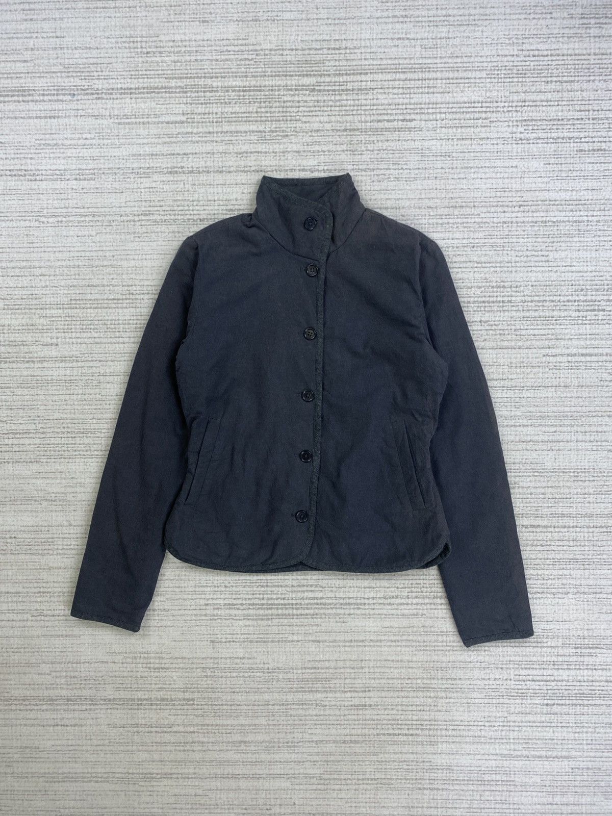 James Perse Vintage James Perse Black Funnel Neck Buttoned Jacket Size US S / EU 44-46 / 1 - 1 Thumbnail