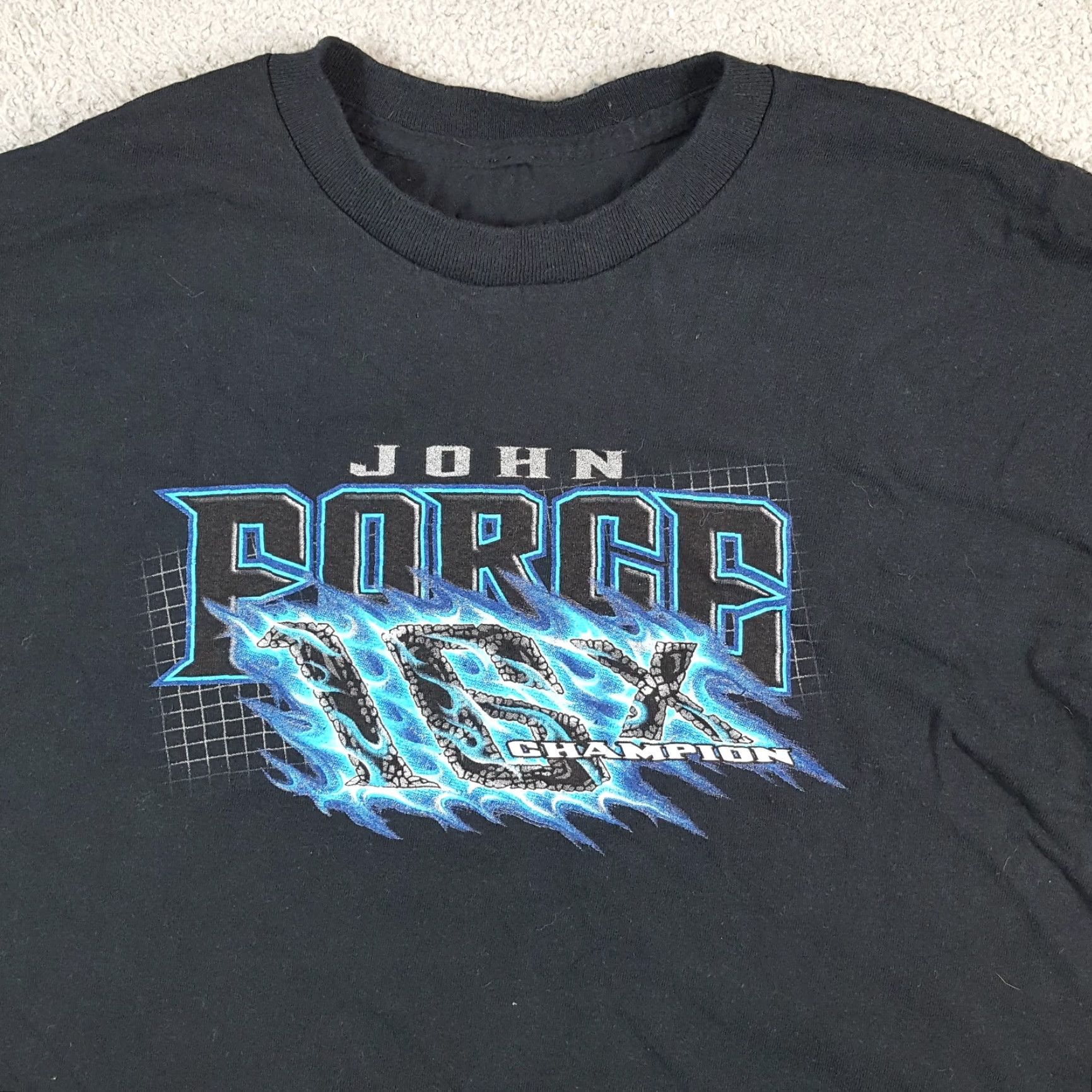 Gildan VINTAGE John Force Nitro Funny Car Racing Men's Size S Retro NASCAR Racer Black T Shirt Size US S / EU 44-46 / 1 - 2 Thumbnail