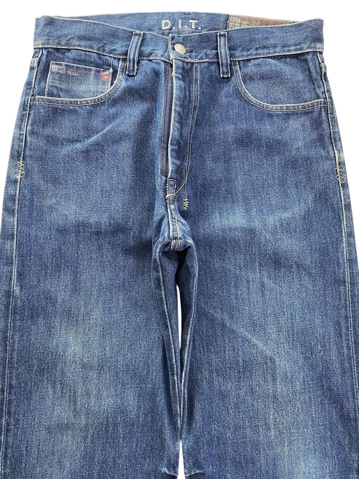 Diesel Diesel X Selvedge Distressed Blue Wash Straight Leg Jeans Size US 30 / EU 46 - 2 Thumbnail