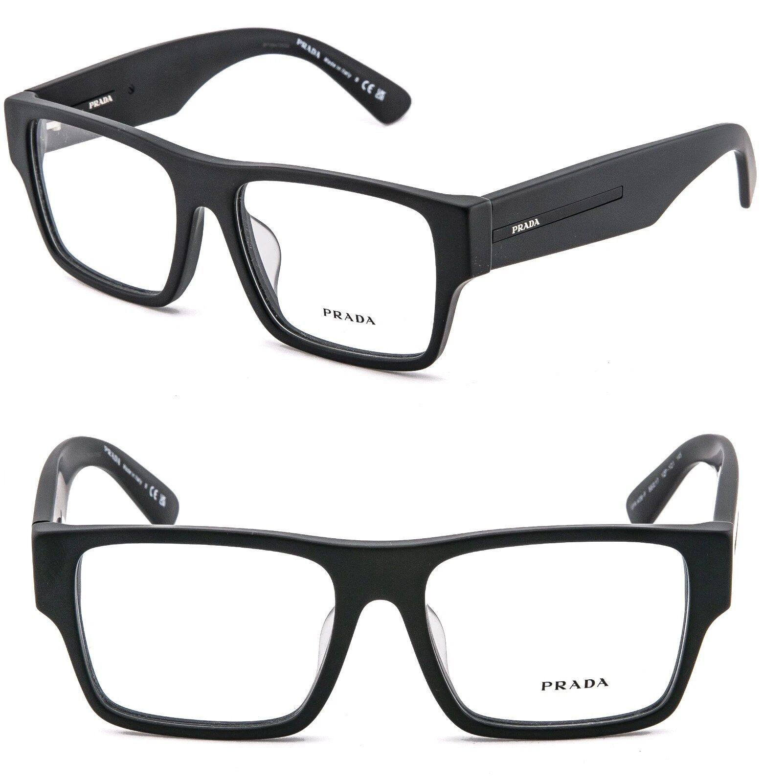 Prada PRADA SYMBOLE PRA08V Matte Black Logo Bold Eyeglass A08V A08 Size ONE SIZE - 1 Thumbnail
