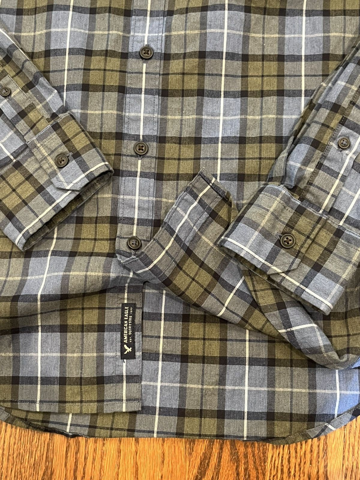 American Eagle Outfitters Plaid Y2K American Eagle Outfitters Classic Fit Button Up Size US S / EU 44-46 / 1 - 3 Thumbnail