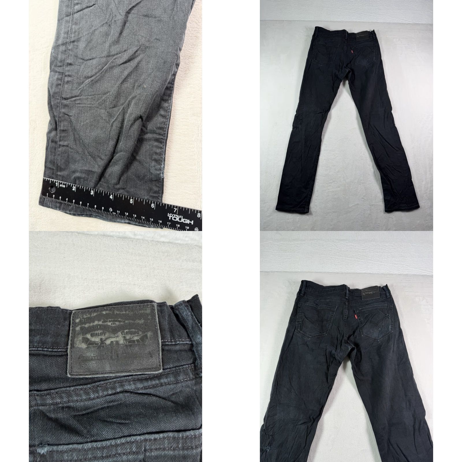 Levi's VINTAGE Levi's 508 Jeans Black Men's 30x32 Slim Straight Fit Stretch Distressed Size US 30 / EU 46 - 8 Thumbnail