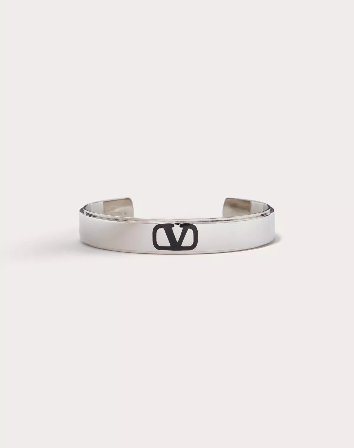 Valentino oc11z0725 Size:Small/ Metal And Enamel Cuff in Silver Size ONE SIZE - 1 Thumbnail