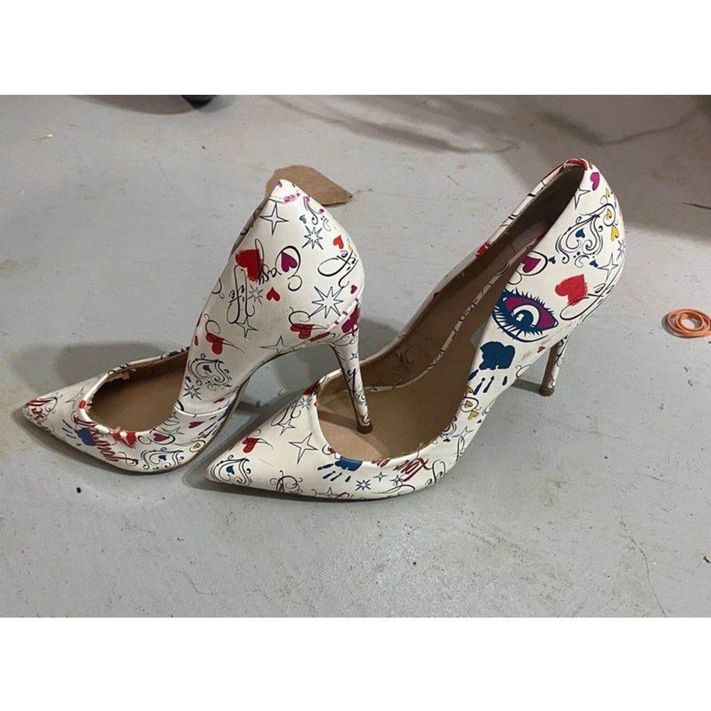 Steve Madden Women's Steve Madden Heels, White Multi, Size 8.5 Size US 8.5 / IT 38.5 - 5 Thumbnail