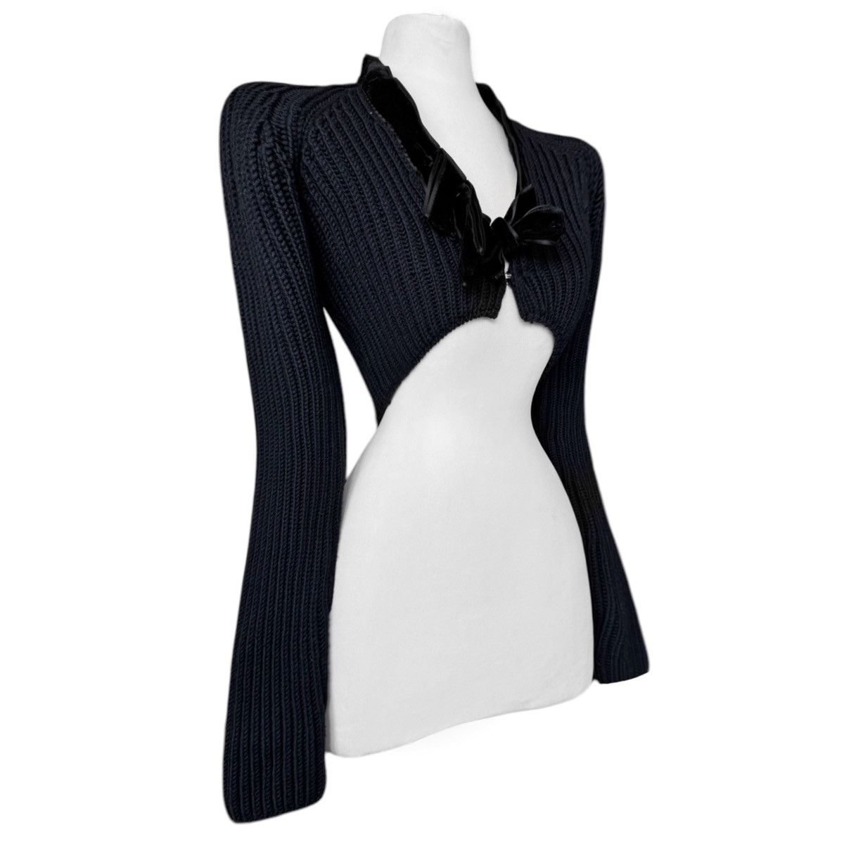Gucci × Tom Ford Tom Ford for Gucci 90s Runway Cropped Knit sweater Size S / US 4 / IT 40 - 2 Thumbnail