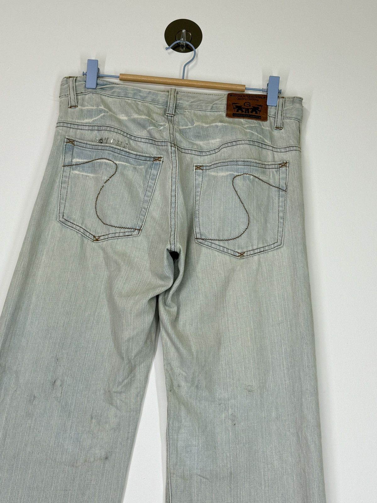 14th Addiction × If Six Was Nine × Le Grande Bleu (L.G.B.) GOTCHA WING CLAW MARKS THUNDERS DISTRESSED DENIM JEANS Size US 31 - 12 Thumbnail