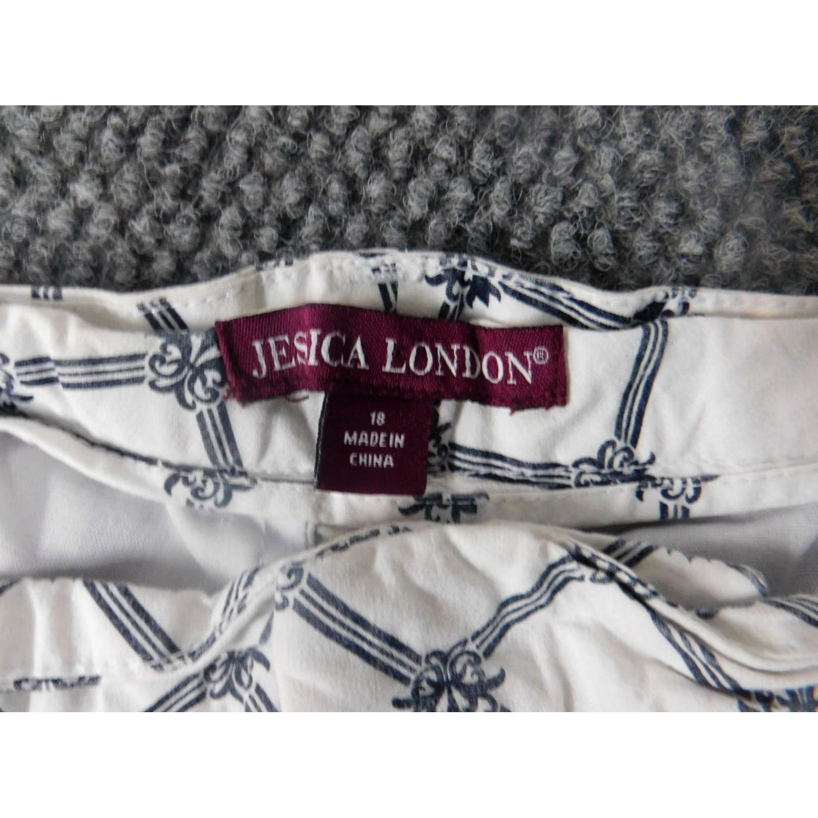Vintage Jessica London Womens Pants 18 White Straight Chino Breathable Casual Regular Size 40" / US 18 - 3 Thumbnail