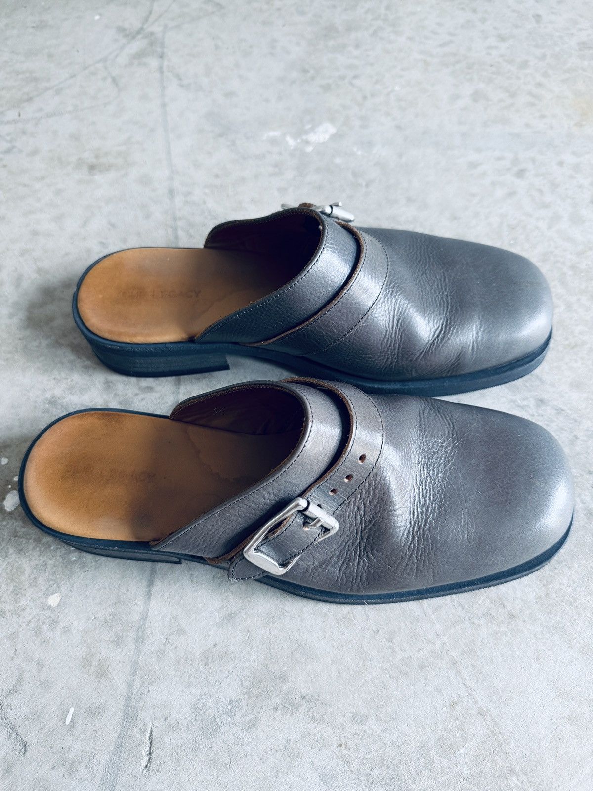 Our Legacy Our Legacy Camion Deep Sky Leather Mules - EU 44 Size US 10.5 / EU 43-44 - 2 Thumbnail