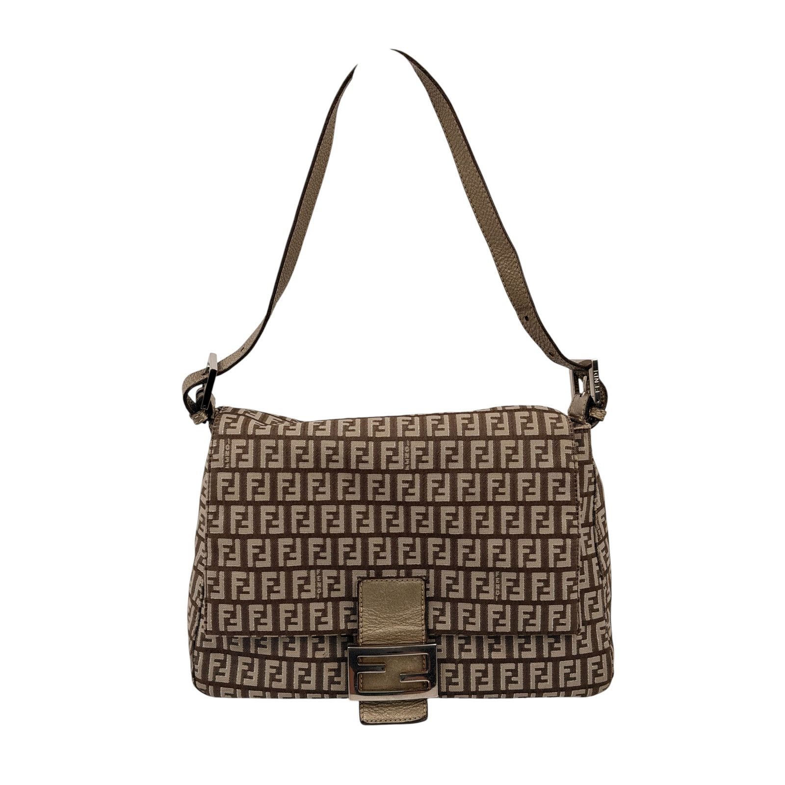 Fendi Fendi Zucchino Fabric and Leather Mama Baguette Bag Size ONE SIZE - 1 Thumbnail