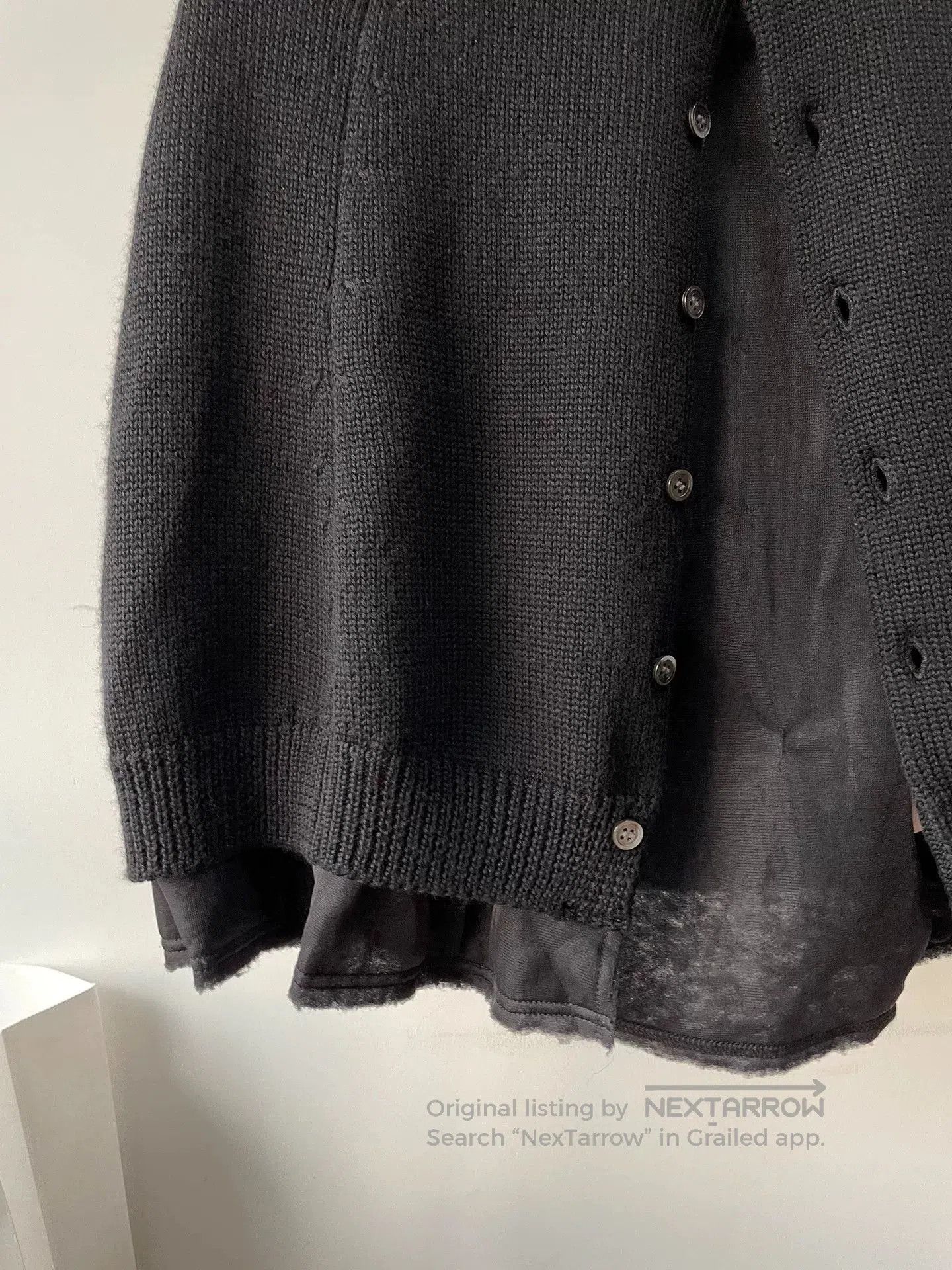 Comme des Garcons Comme des Garçons Black Knit Cape. Size XS / US 0-2 / IT 36-38 - 4 Thumbnail