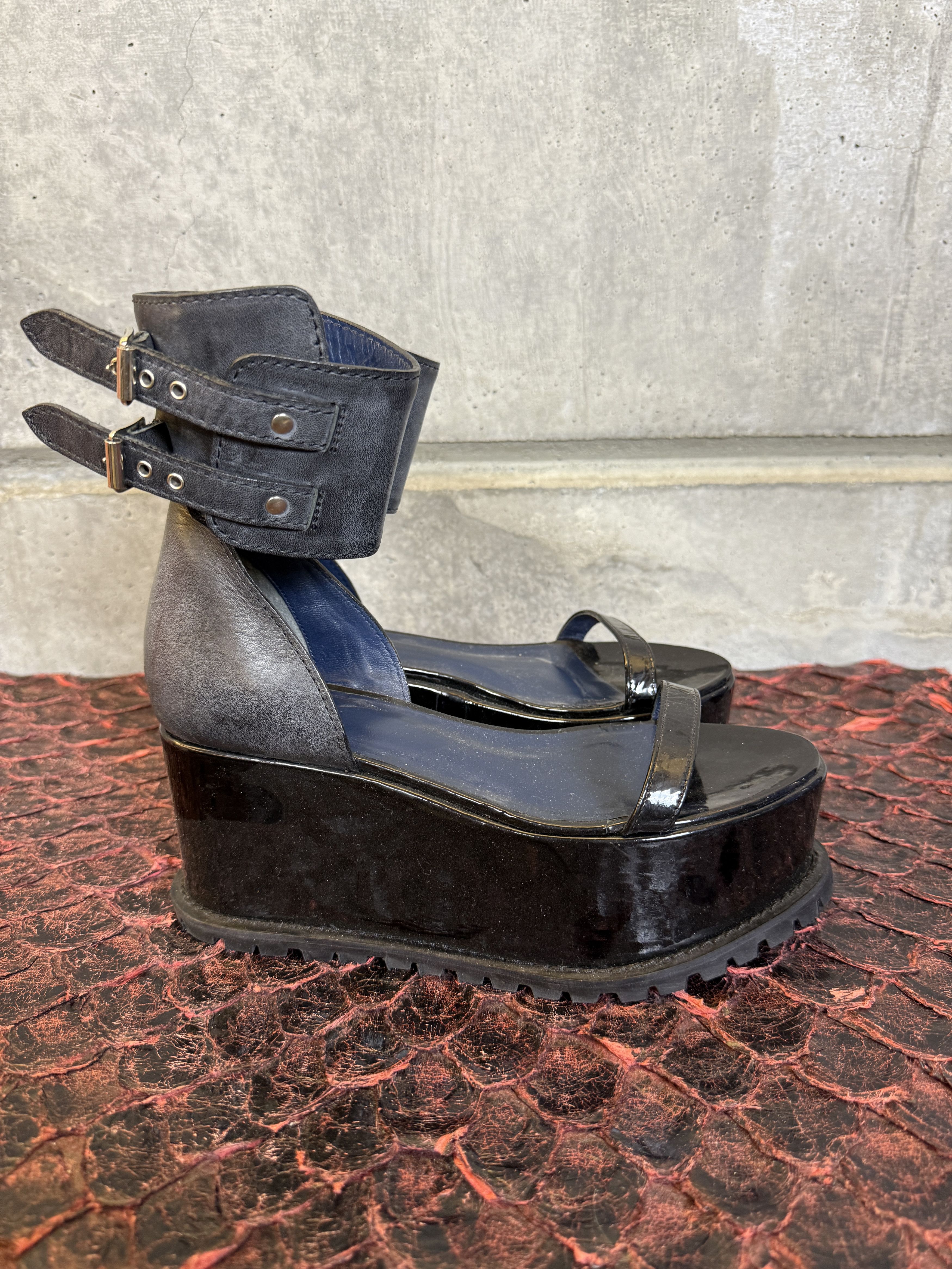 Sacai Sacai Leather Platform Sandals vibram soles Size US 7 / IT 37 - 2 Thumbnail