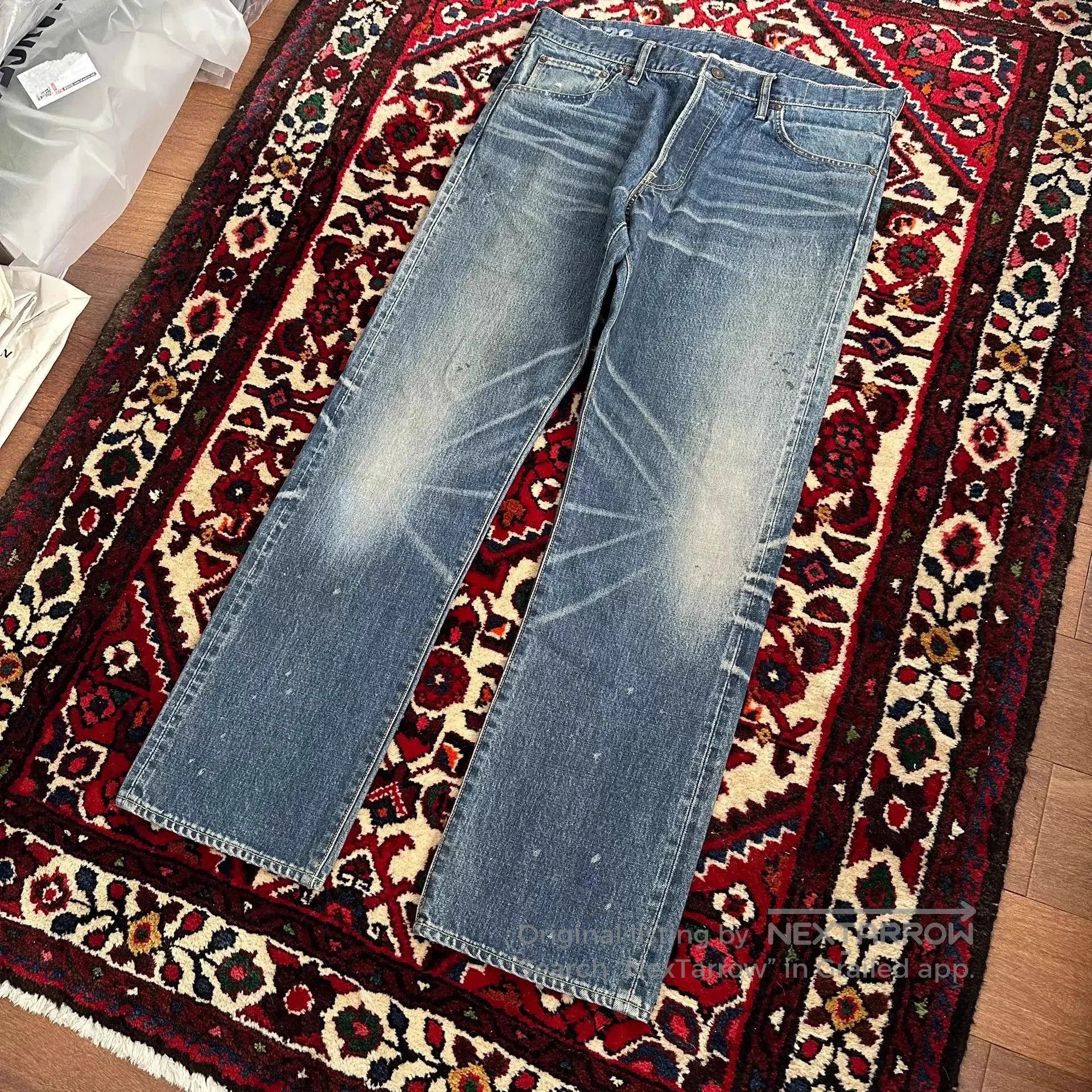 Visvim Blue Denim Jeans with Distressed Fade. Size US 36 / EU 52 - 5 Thumbnail