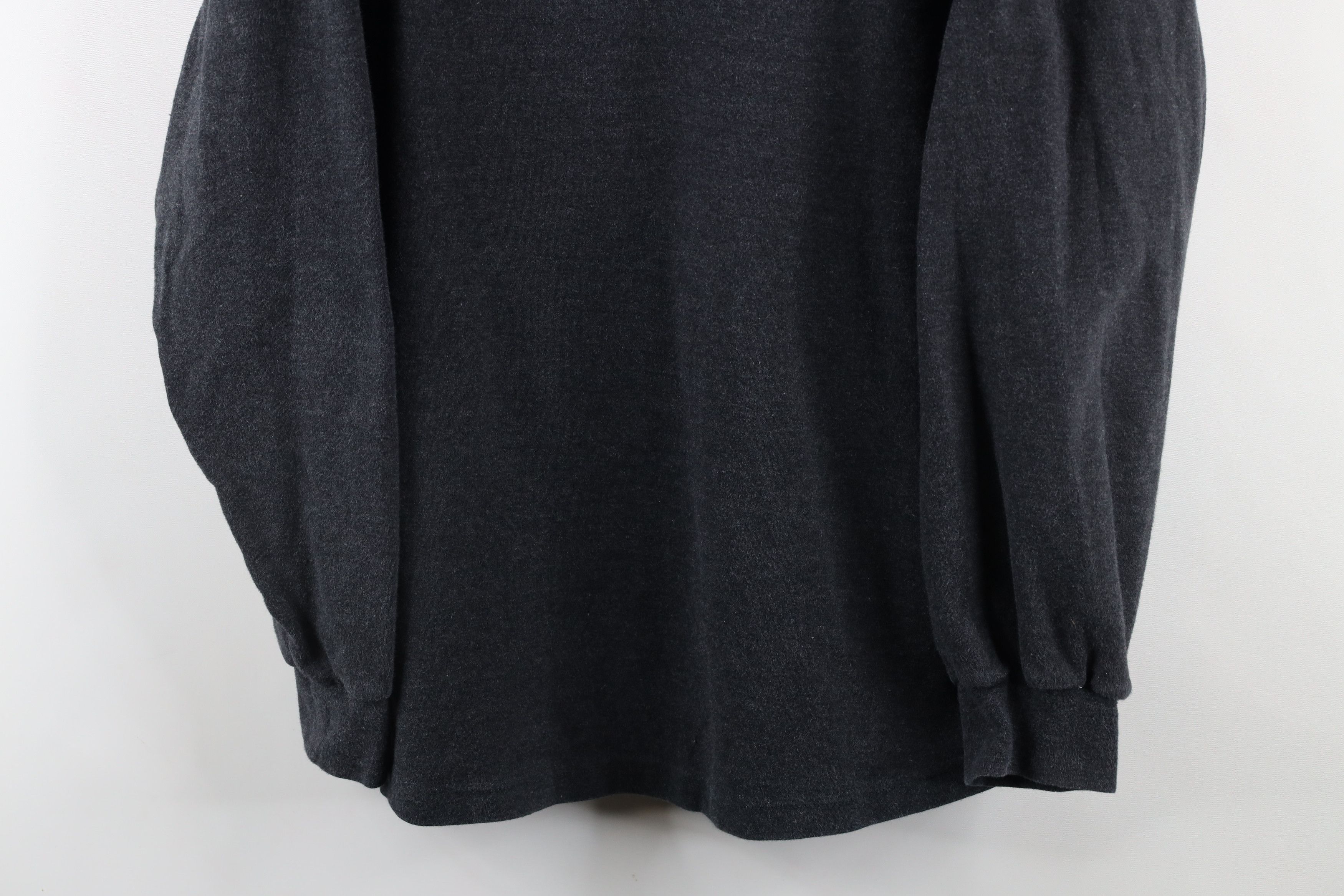 Vintage Vintage 90s Streetwear Mock Neck Long Sleeve T-Shirt Gray Size US L / EU 52-54 / 3 - 3 Thumbnail