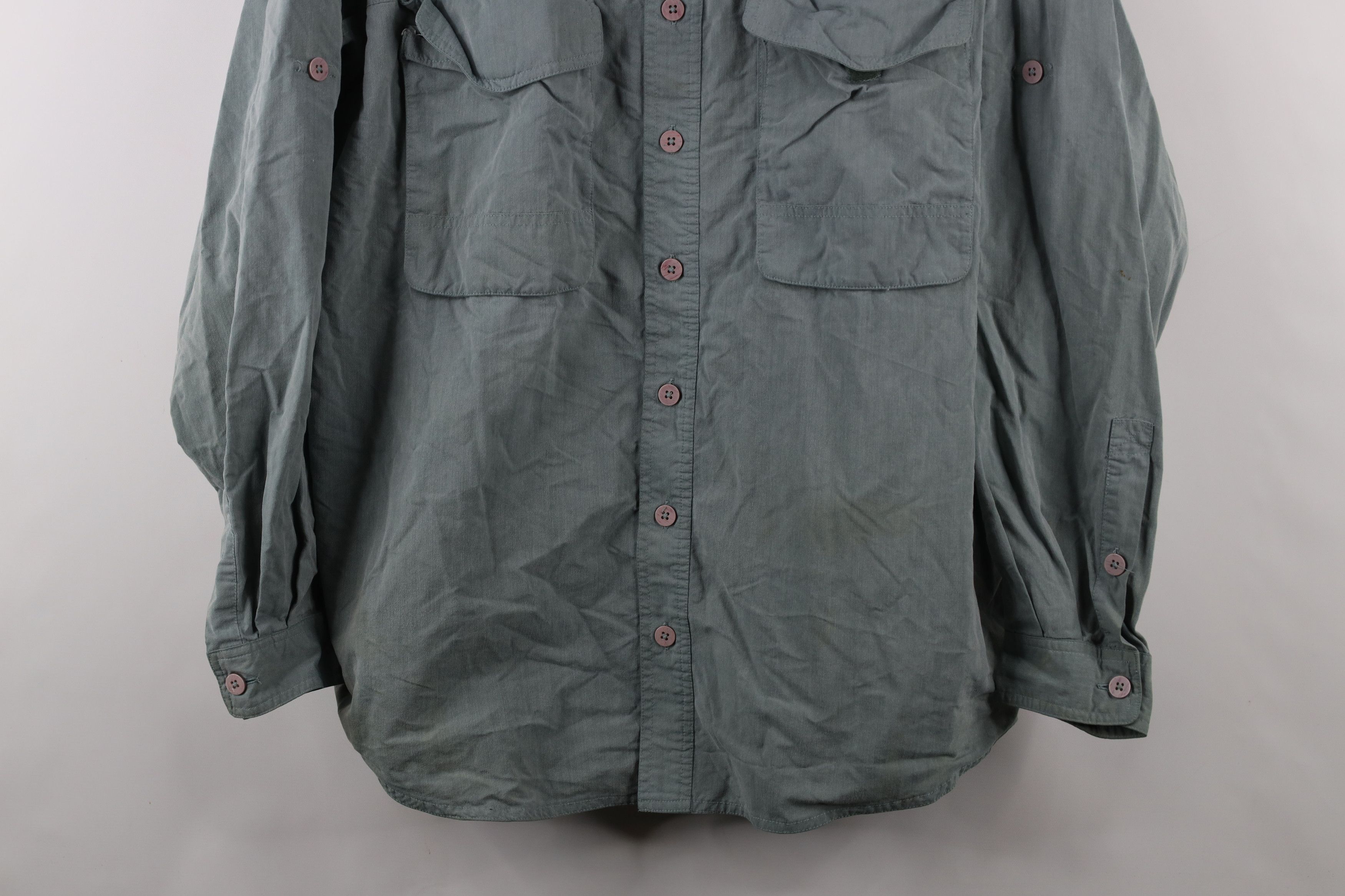 ExOfficio × Vintage Vintage 90s Exofficio Stonewash Hiking Safari Button Shirt Size US M / EU 48-50 / 2 - 3 Thumbnail