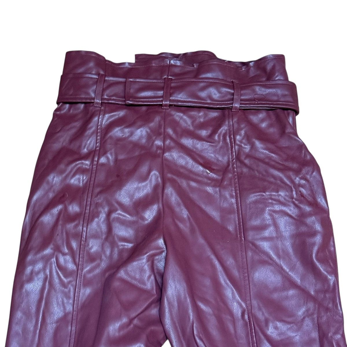 Other VICI burgundy faux leather cropped pants Size 30" / US 8 / IT 44 - 4 Thumbnail