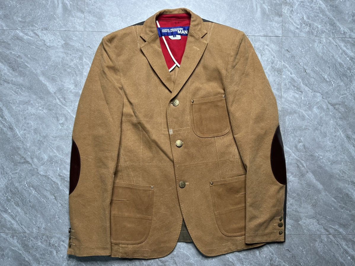 Junya Watanabe Junya Watanabe S/S 12 Heavy Canvas Cotton Patchwork Blazer Size US XS / EU 42 / 0 - 1 Thumbnail