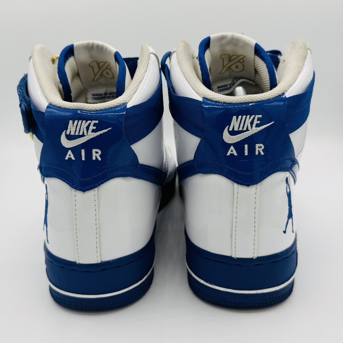 Nike NIKE Air Force 1 SHEED Basketball Sneakers - White / Blue Size US 11.5 / EU 44-45 - 5 Thumbnail