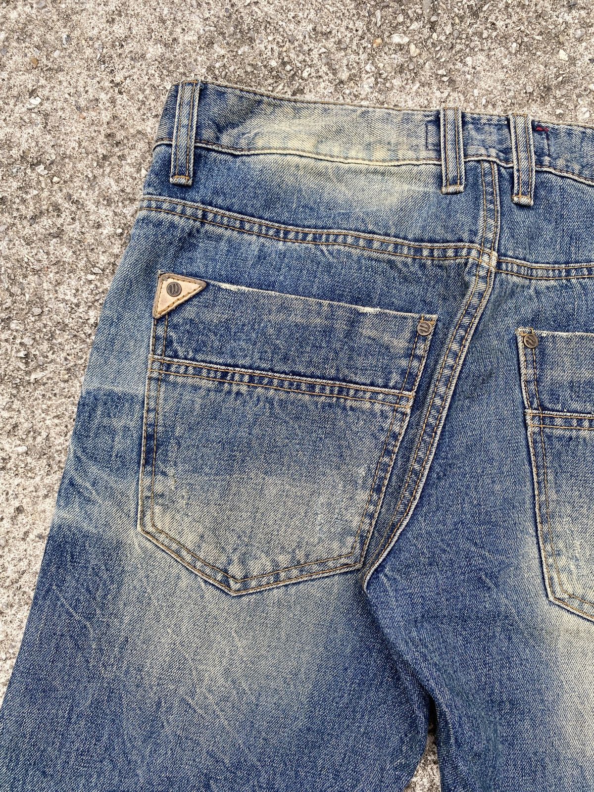 Japanese Brand 2000s - Wash & Wash Rusty Distressed Claws Mark Jeans Size US 32 / EU 48 - 15 Thumbnail