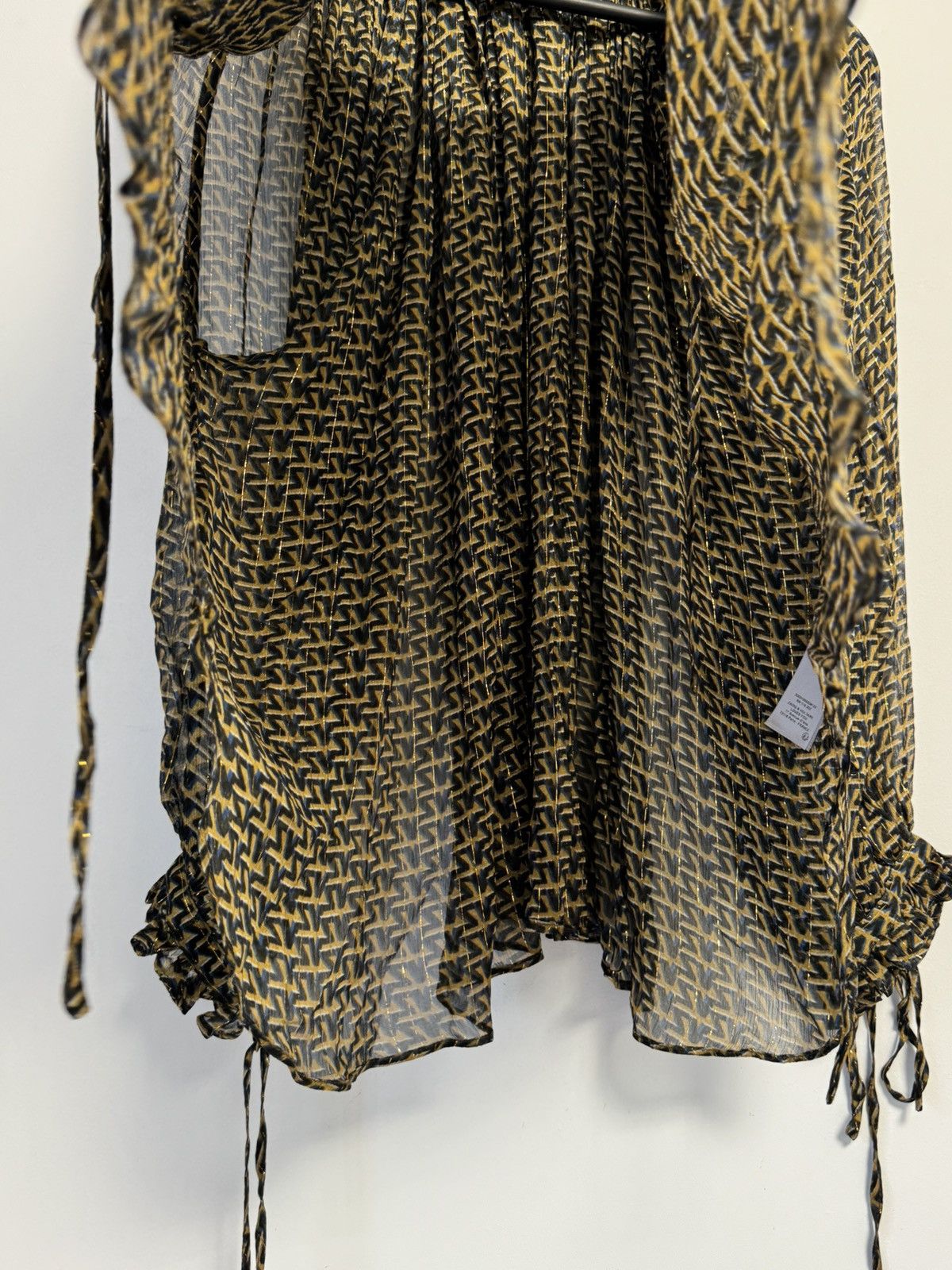 Zadig & Voltaire Zadig&Voltaire Tan Patterned Shirt Women’s Size XS / US 0-2 / IT 36-38 - 7 Thumbnail