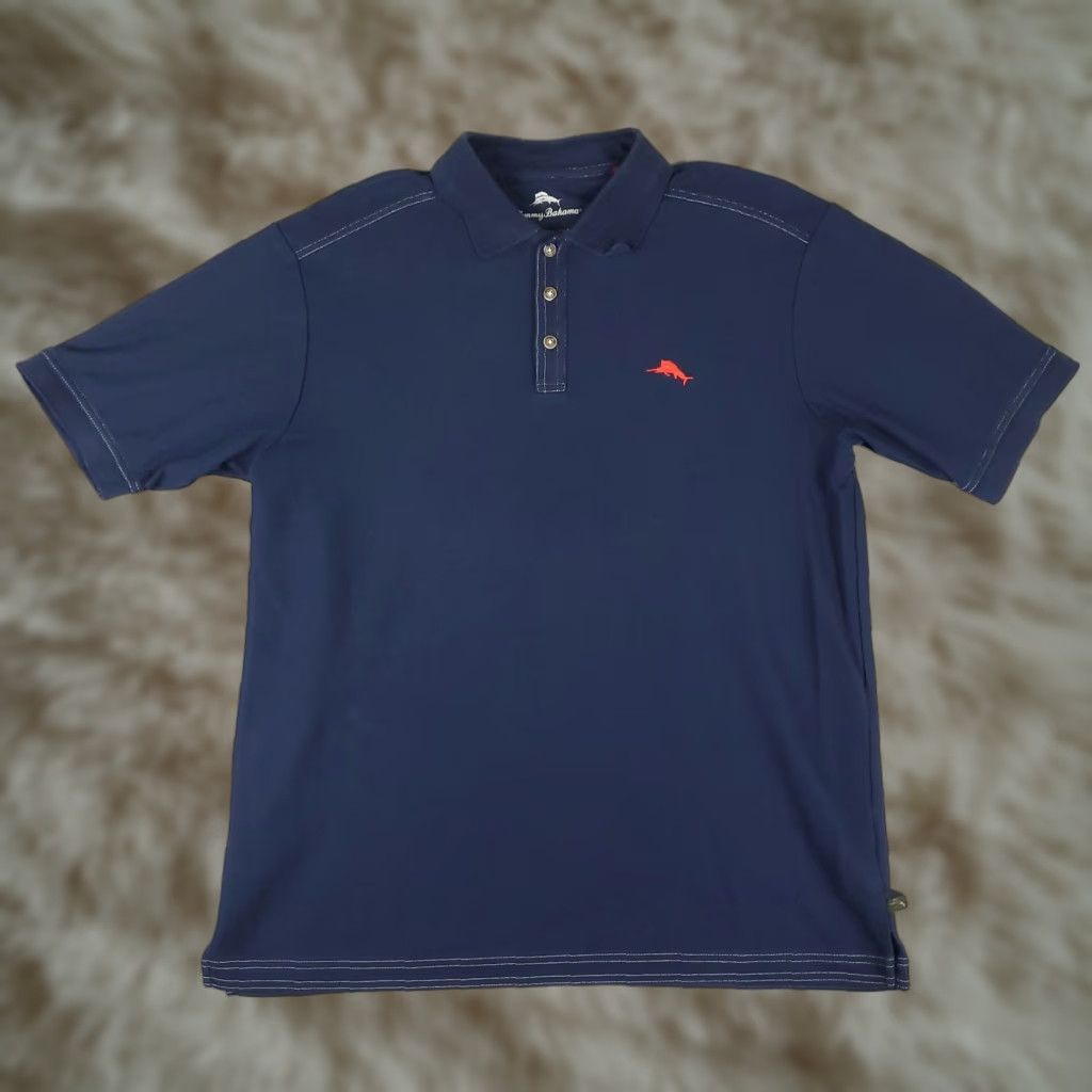 Tommy Bahama VINTAGE Tommy Bahama Polo Shirt Mens Large Blue Short Sleeve Casual Golf Sports Mens Size US L / EU 52-54 / 3 - 1 Thumbnail