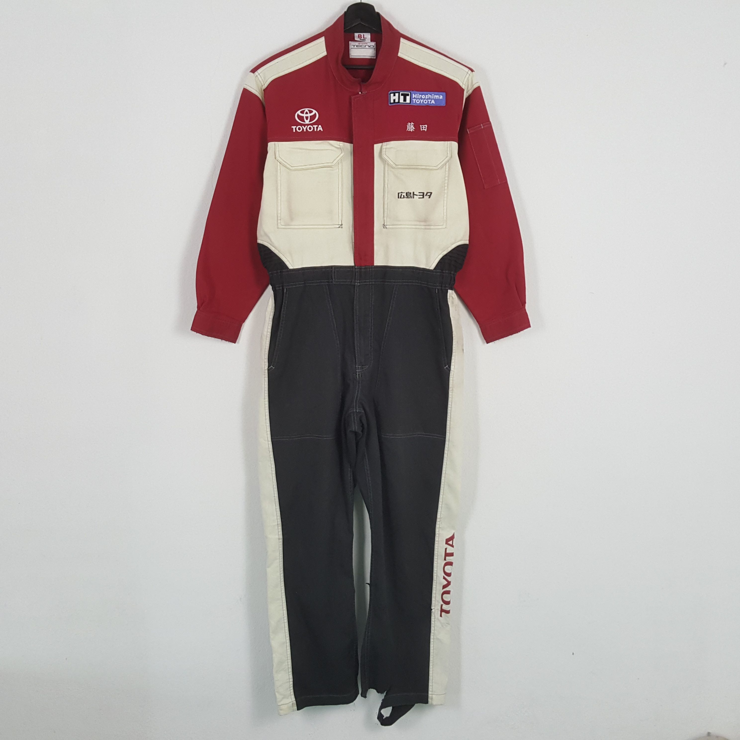Japanese Brand × Vintage TOYOTA TECNO Motorsports Racing Style Coverall Jacket Size US L / EU 52-54 / 3 - 4 Thumbnail
