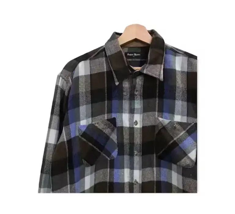 Japanese Brand Japanese Brand Aqua Blues Flannel Shirt Size US L / EU 52-54 / 3 - 3 Thumbnail