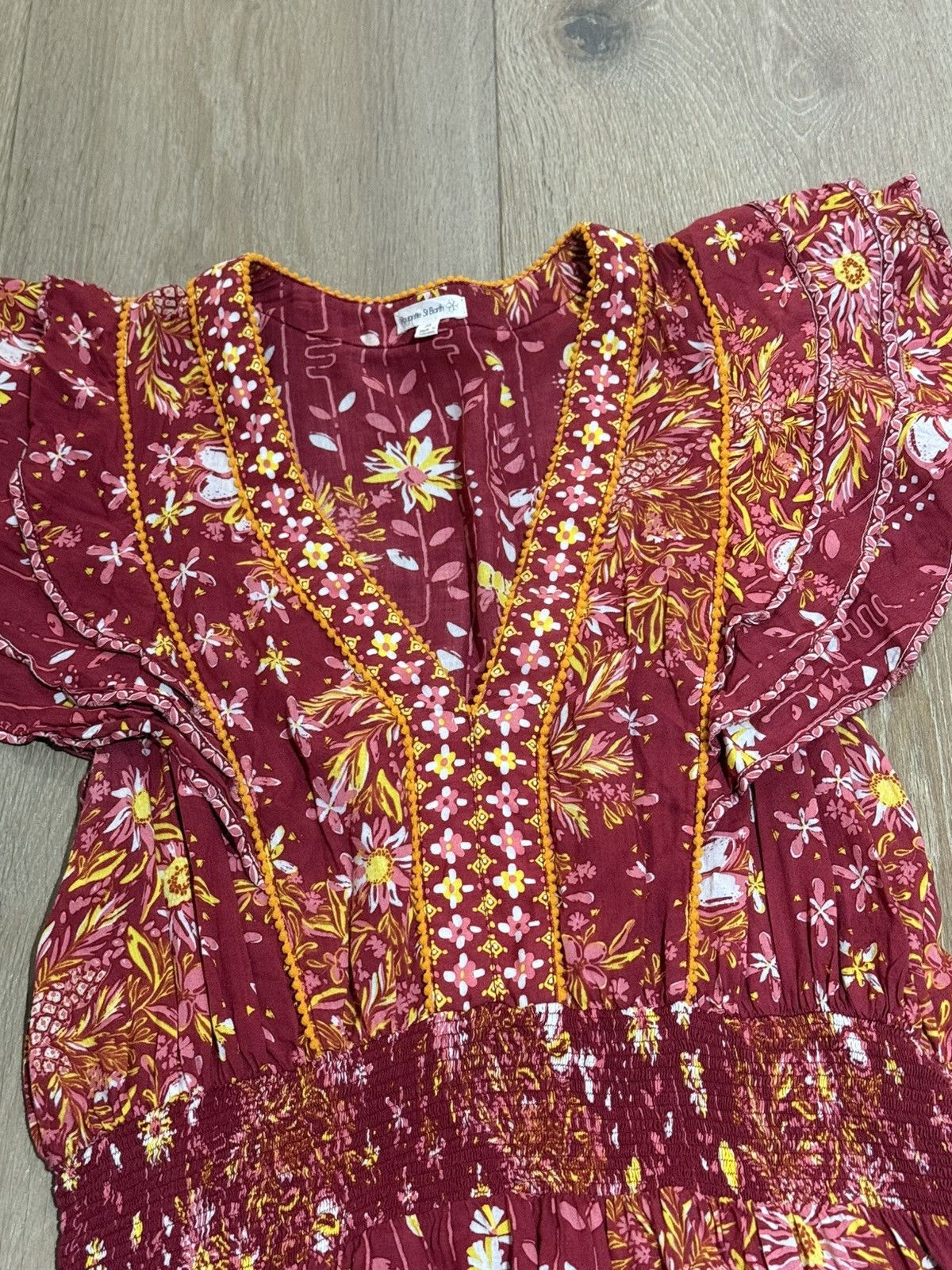 Poupette St Barth POUPETTE ST BARTH Camila Smocked Mini Dress Size M / US 6-8 / IT 42-44 - 8 Thumbnail