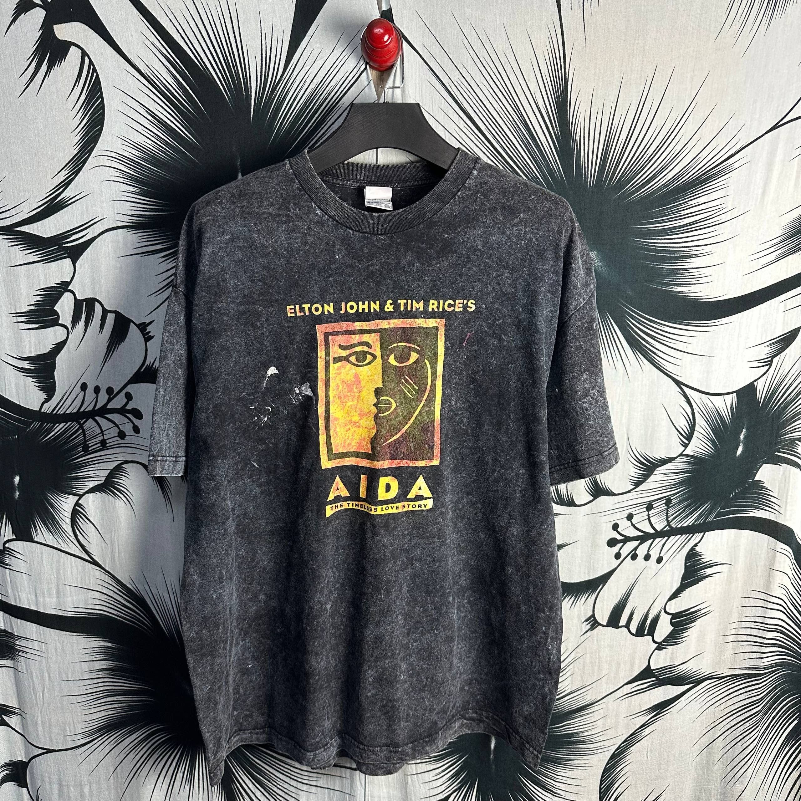 Vintage Elton John Tim Rice Aida Houston Concert T-Shirt