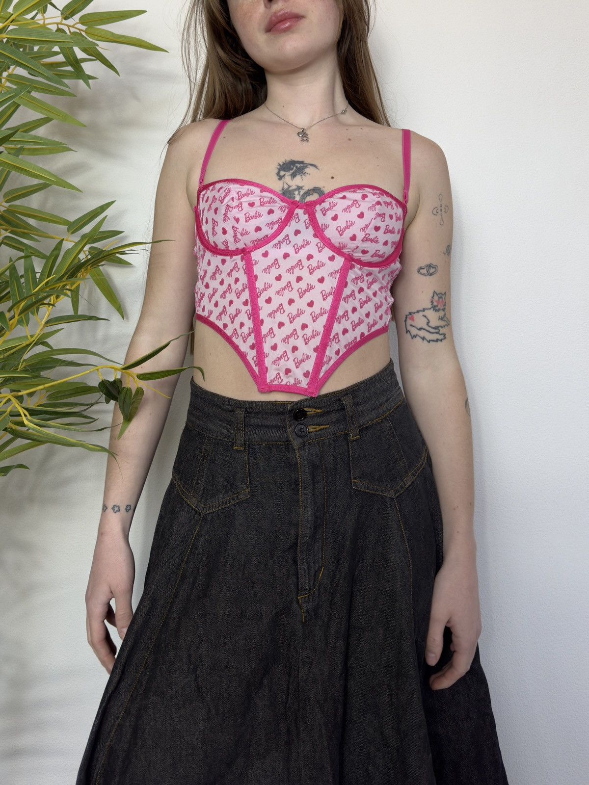 Vintage CUTE BARBIE MONOGRAM CORSET Size S / US 4 / IT 40 - 5 Thumbnail