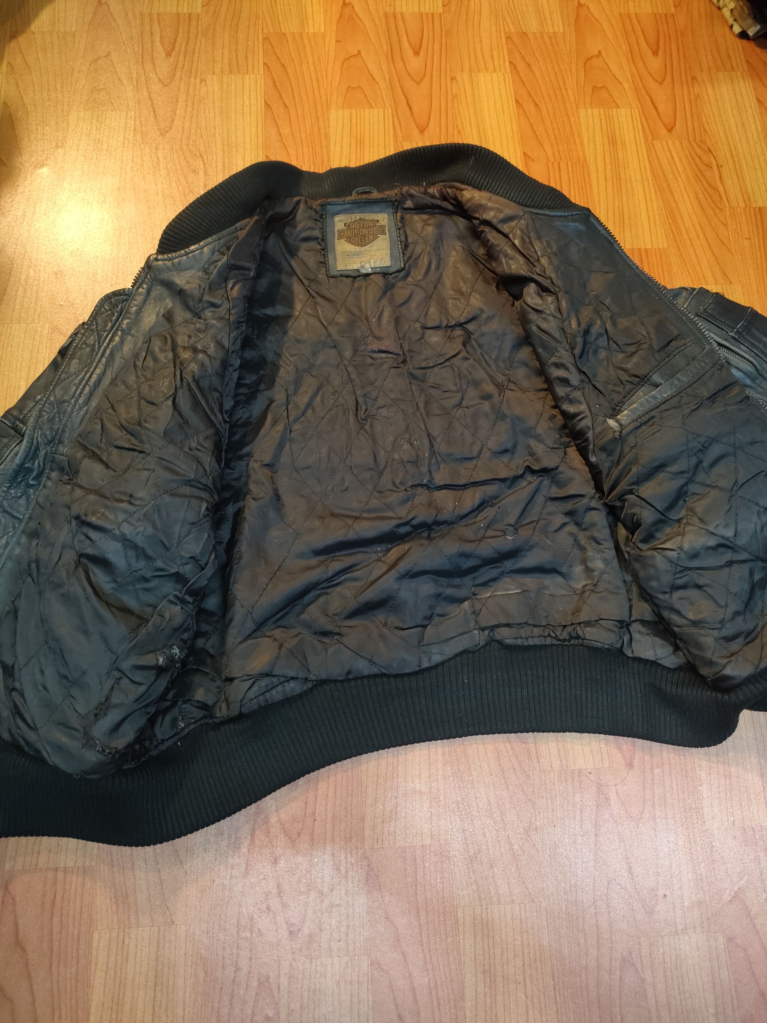Harley Davidson × Vintage Vintage Harley Davidson Leather Jacket Size US L / EU 52-54 / 3 - 3 Thumbnail
