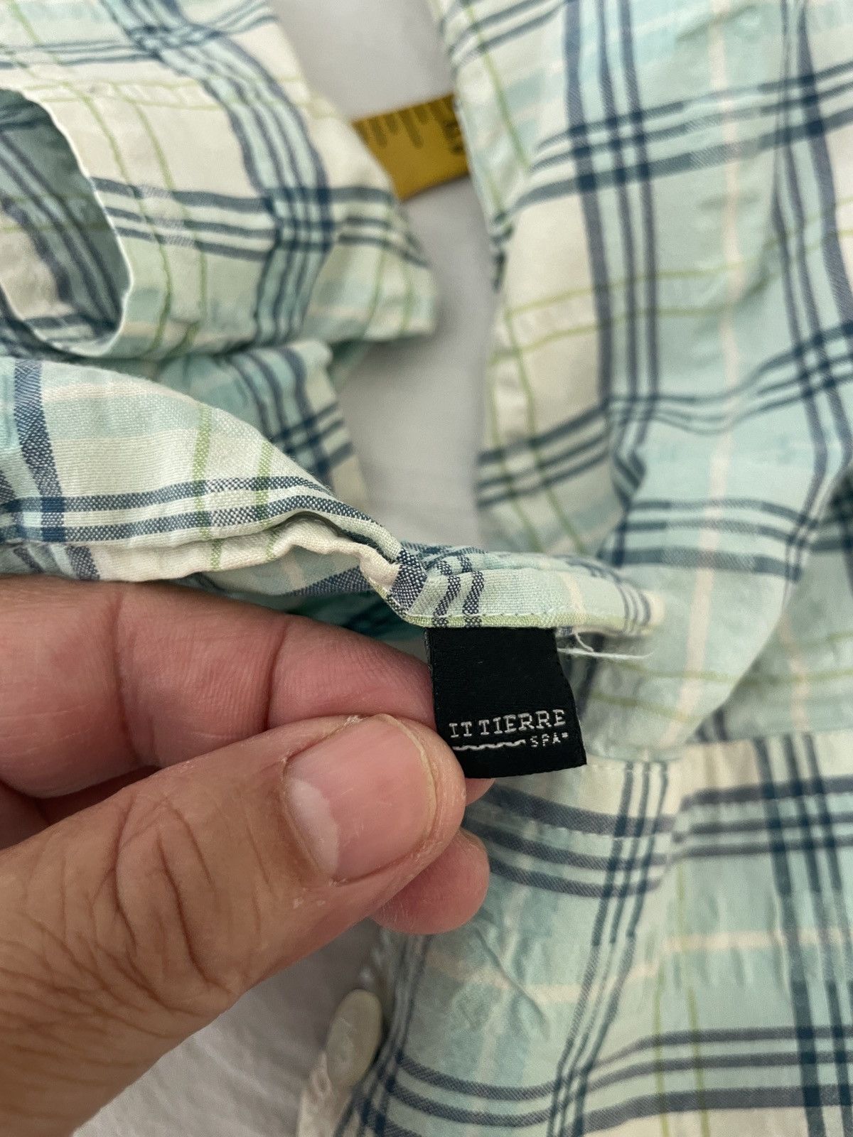 Dolce & Gabbana Crinkle Plaid Button Front shirt Size US XL / EU 56 / 4 - 7 Thumbnail