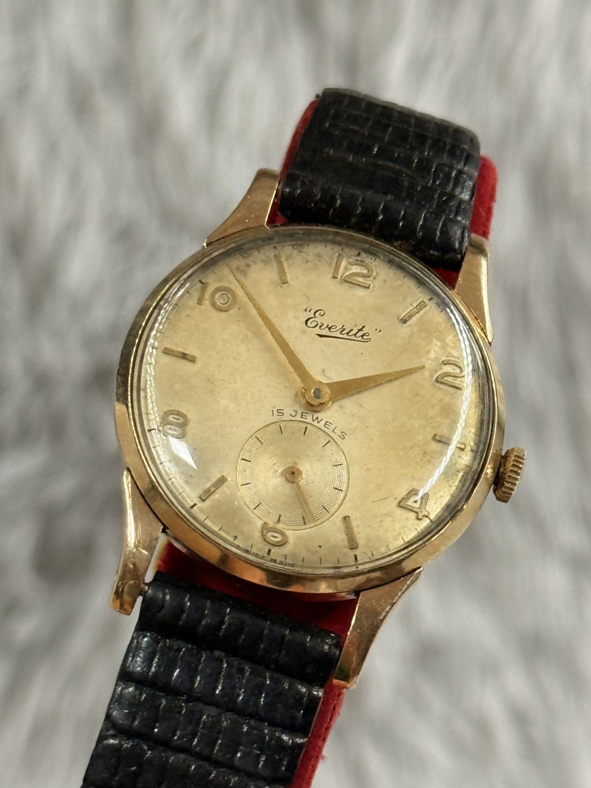 Vintage Vintage 1970’s EVERITE 15 jewels Manual Watch 9CT. Gold Size ONE SIZE - 4 Thumbnail