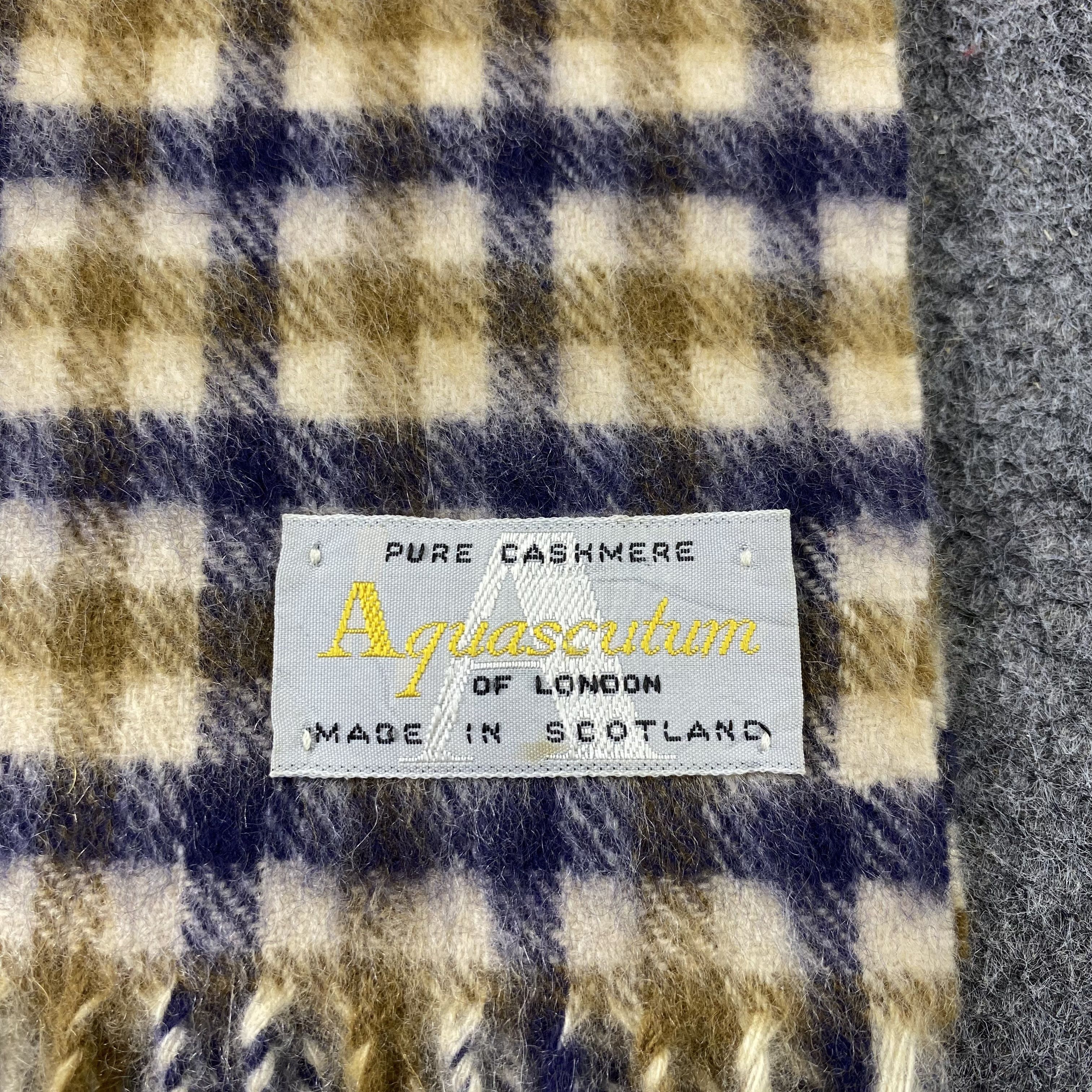 Aquascutum Aquasqutum Cashmere Muffler / Scarf / Neckwear - T1371 Size ONE SIZE - 5 Thumbnail