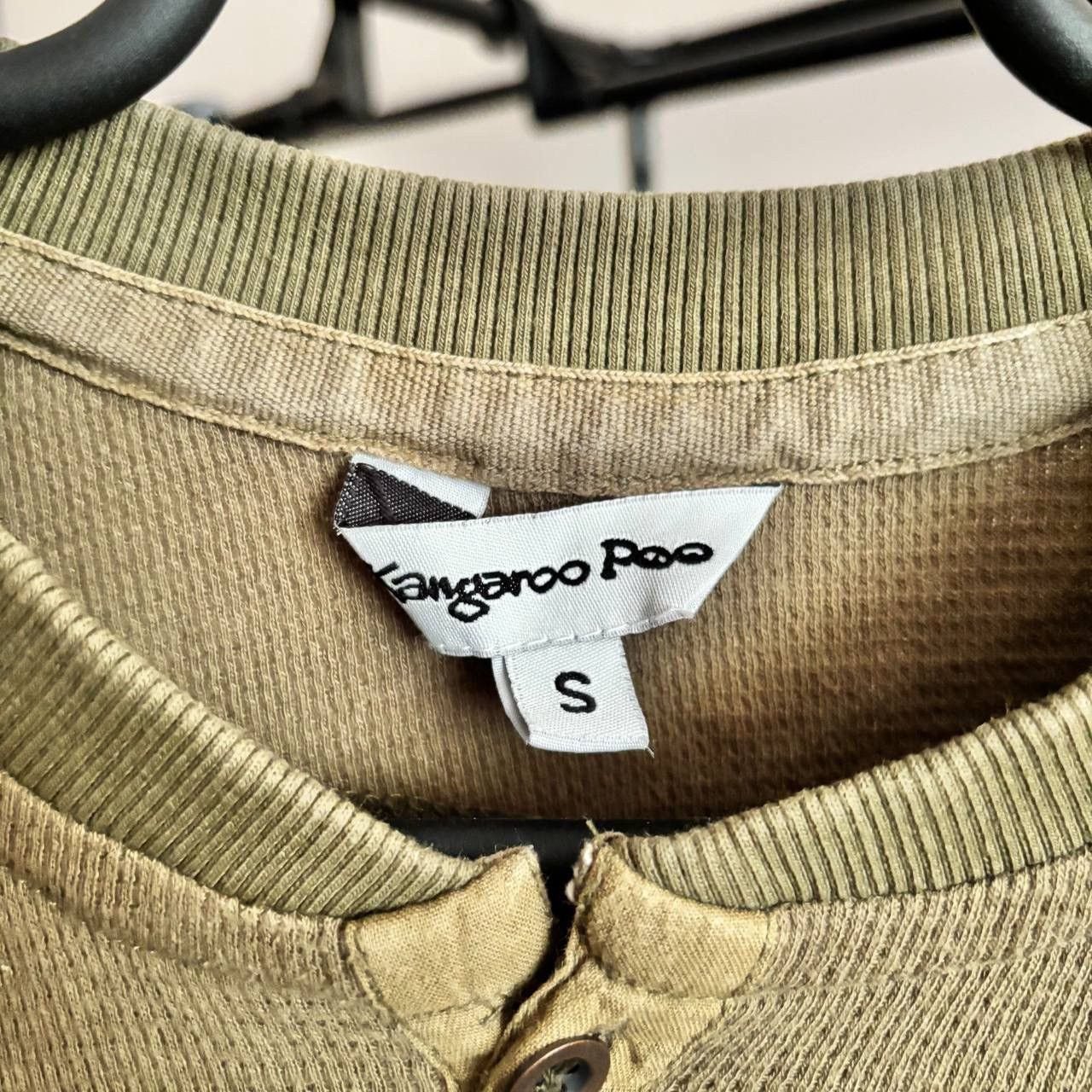 If Six Was Nine Y2K Military Utility Waffle Knit Thermal Shirt –Kangaroo Poo Size S / US 4 / IT 40 - 5 Thumbnail