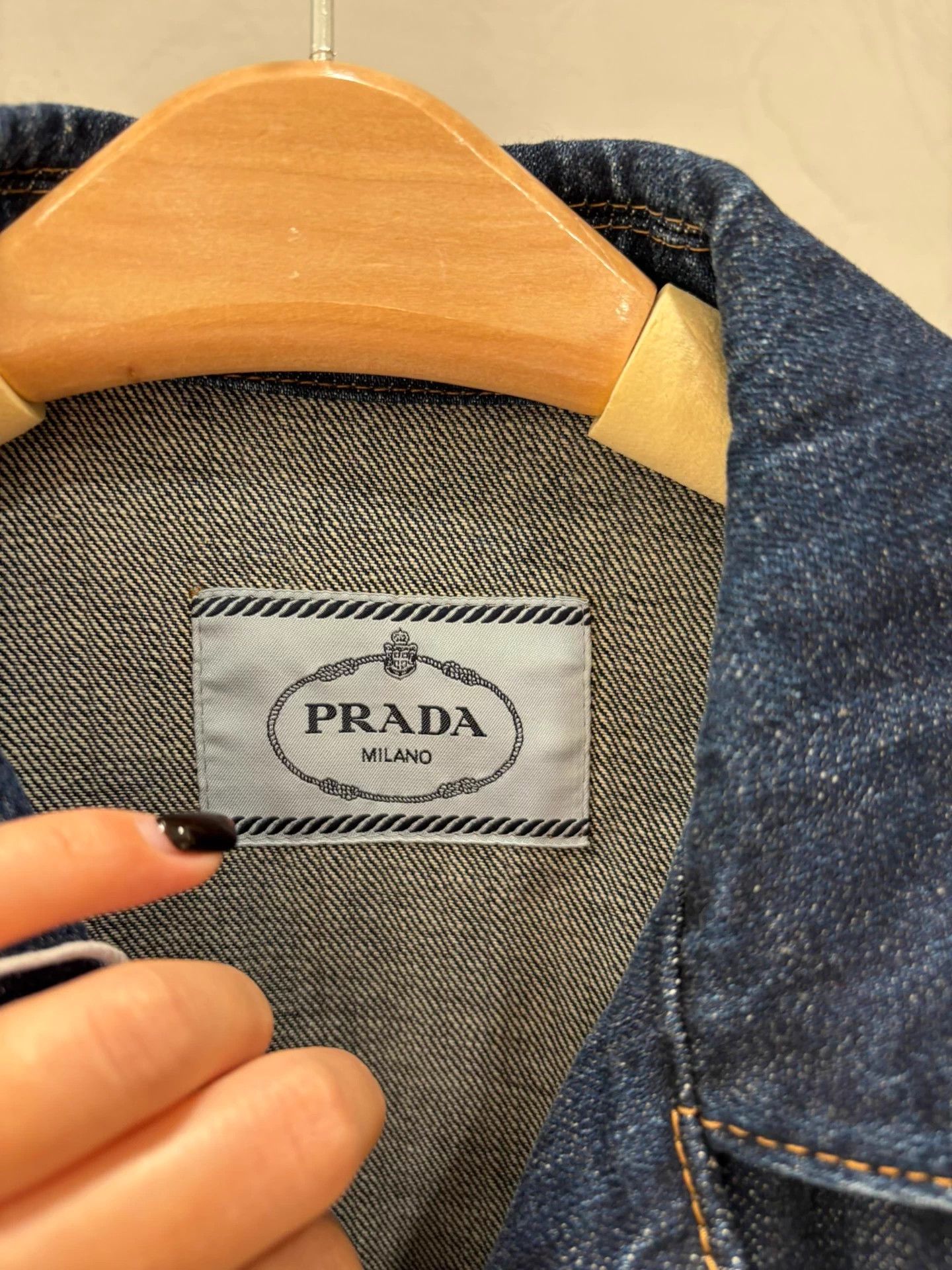 Prada Prada Triangle Logo Denim SS Jacket Li Xian Unisex Mint 38 Size US M / EU 48-50 / 2 - 5 Thumbnail