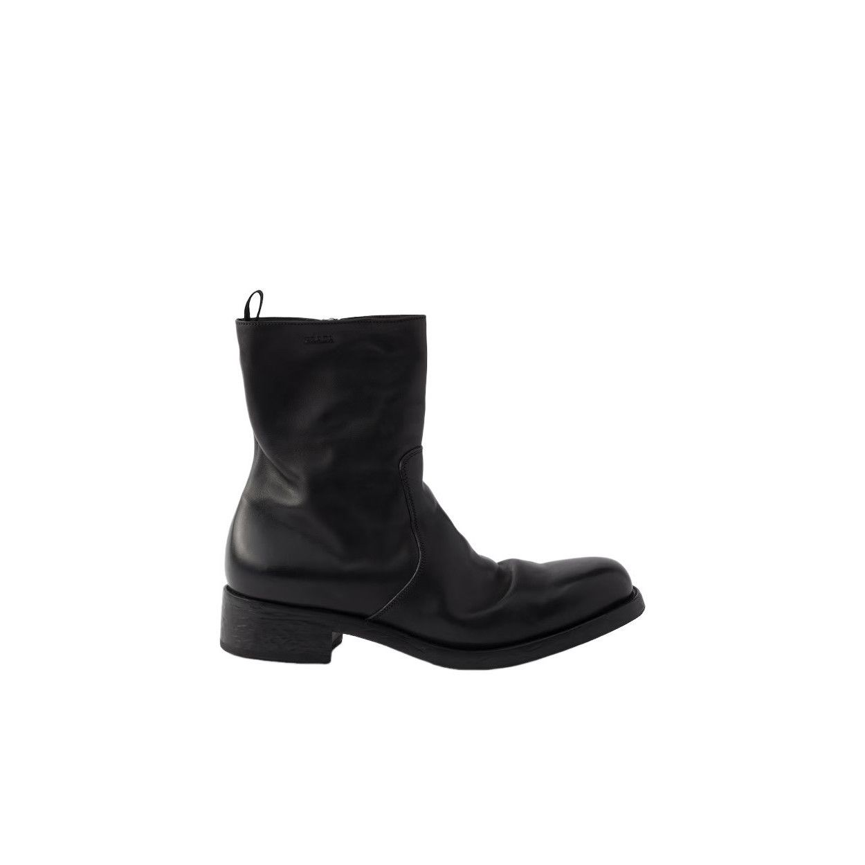Prada PRADA $1990 Black Leather Zipper Boots Boots New/Authentic ( Size US 11 / EU 44 - 2 Thumbnail