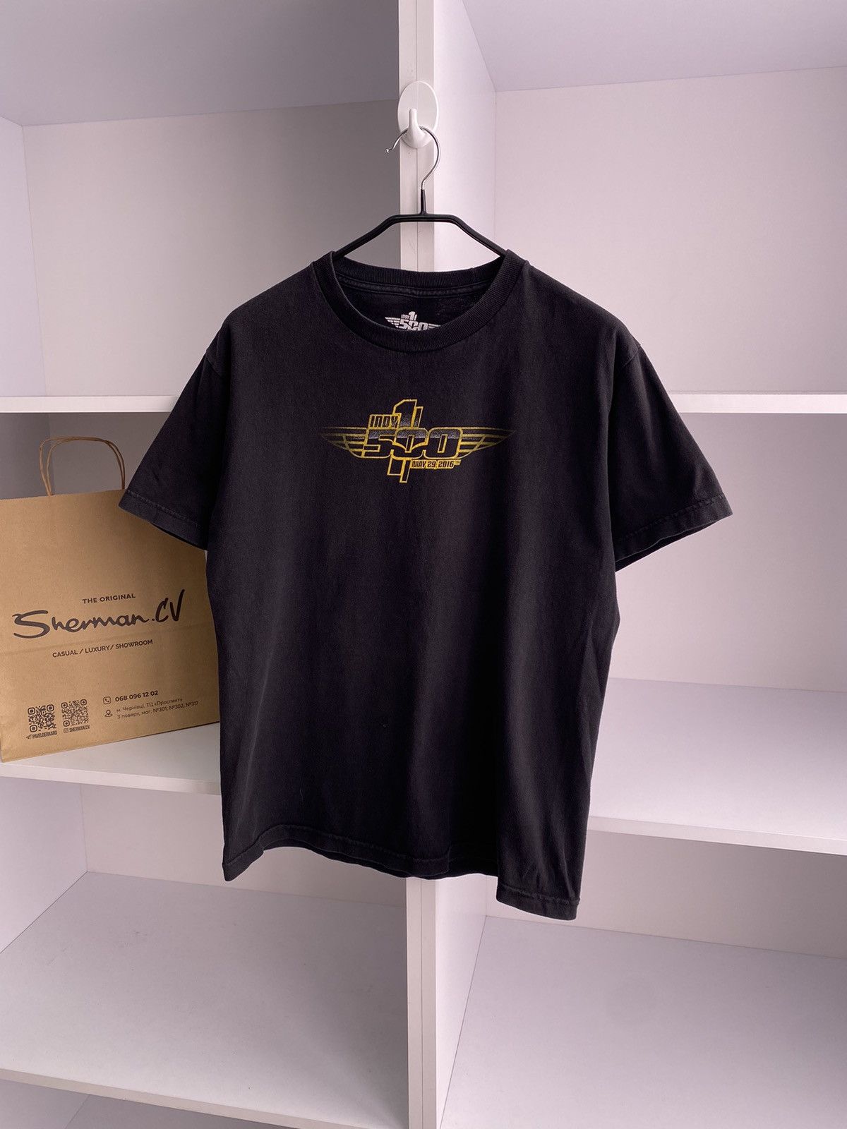 Band Tees × Vintage Vintage Indianapolis Racing overprinted Tee Size US M / EU 48-50 / 2 - 8 Thumbnail