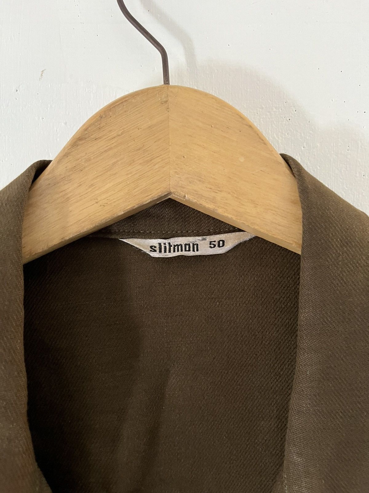 Vintage 1990s sanfor army canvas blazer jacket Size 42S - 10 Thumbnail