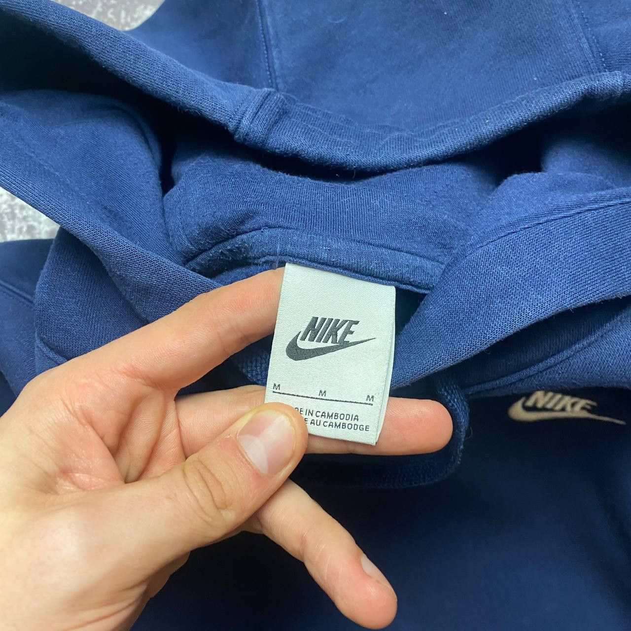 Nike Vintage Y2K Nike Hoodie Sweater swoosh check Blue Size US XL / EU 56 / 4 - 5 Thumbnail