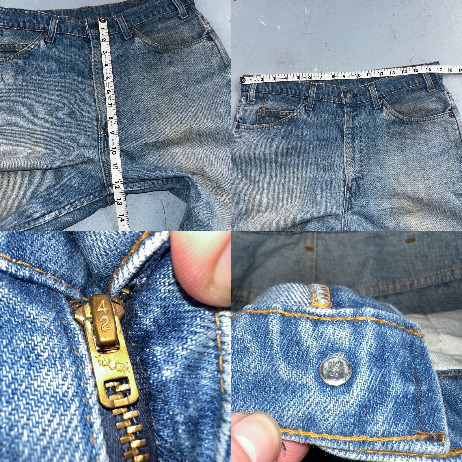 Levi's VINTAGE Levi's 517 Bootcut Jeans Men 34 Blue 80s USA Tan Tab Flare Denim Size US 34 / EU 50 - 8 Thumbnail