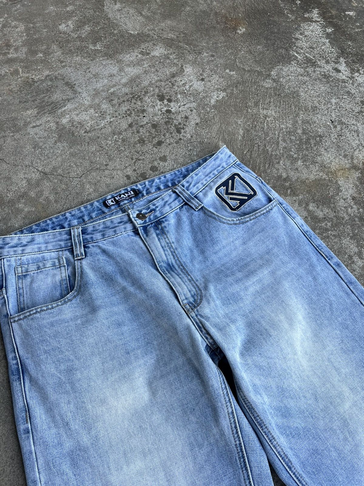 If Six Was Nine × Karl Kani × Southpole Crazy Vintage Karl Kani Big Logo Denim Jeans super Rare USA Size US 34 / EU 50 - 9 Thumbnail