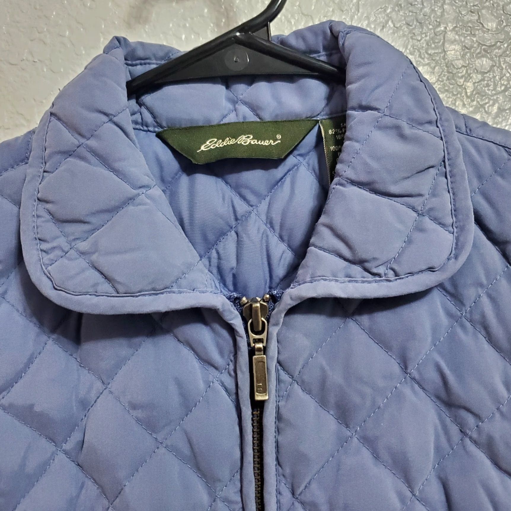Eddie Bauer Eddie Bauer Vest Women S Blue Diamond Quilted Goose Down Full Zip Outdoor Vest Size S / US 4 / IT 40 - 4 Thumbnail