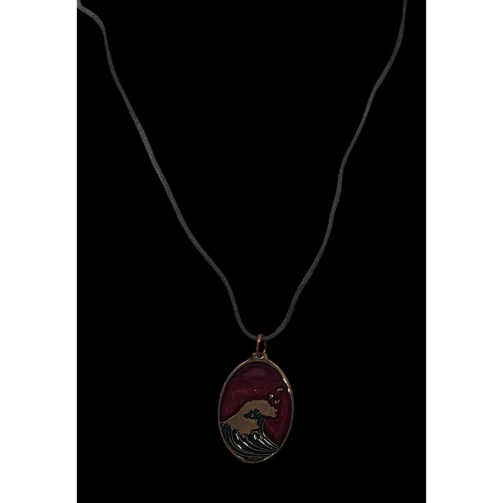 Other Peace Bronze 2010 Enamel Wave Pendant Necklace Size ONE SIZE - 5 Thumbnail