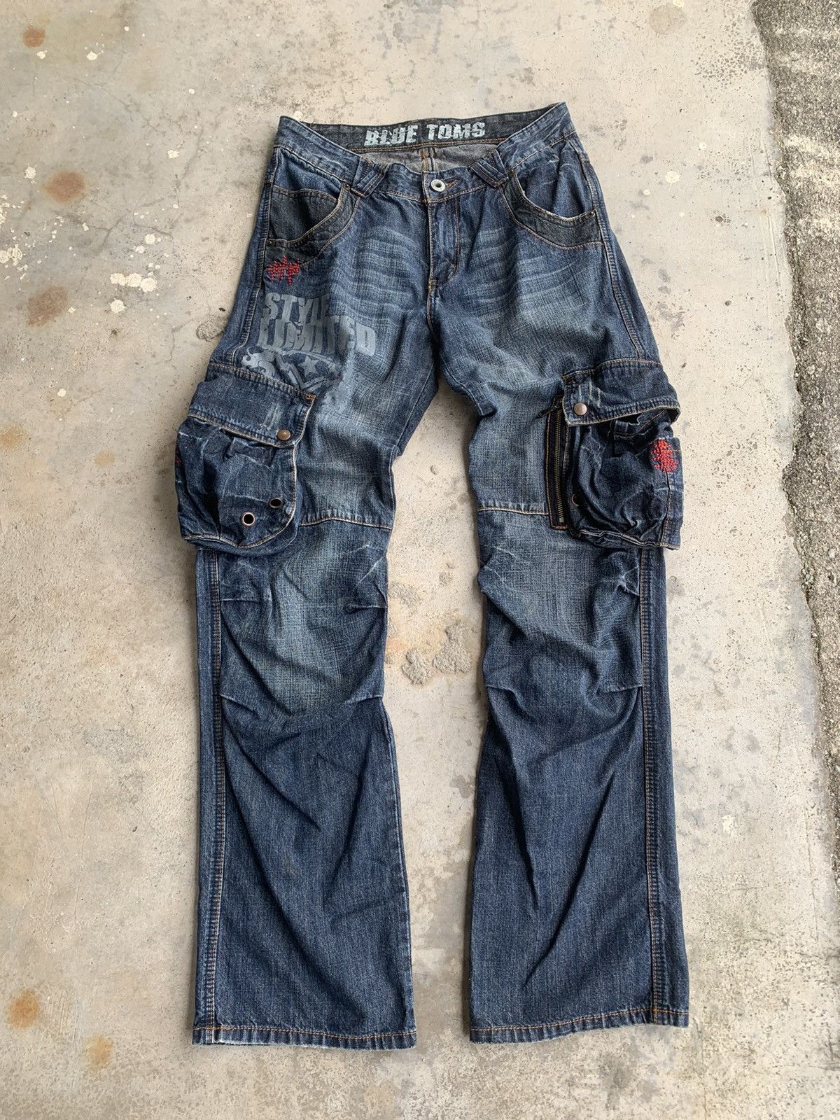 Japanese Brand Blue Tom Cargo Jeans Size US 30 / EU 46 - 1 Thumbnail