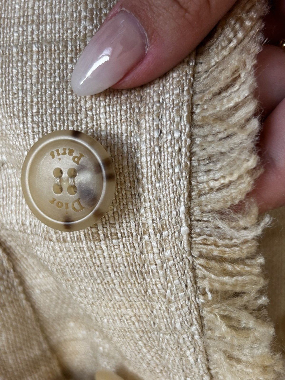 Dior × John Galliano Dior Vintage (2011) Off the Shoulder Bar Vest - Beige Tweed Size XS / US 0-2 / IT 36-38 - 19 Thumbnail