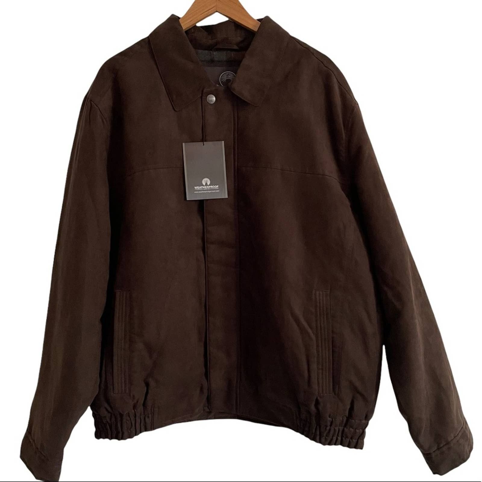 image of NWT Weatherproof Brown Microsuede Waterproof Coat , Men's (Size 2XL)